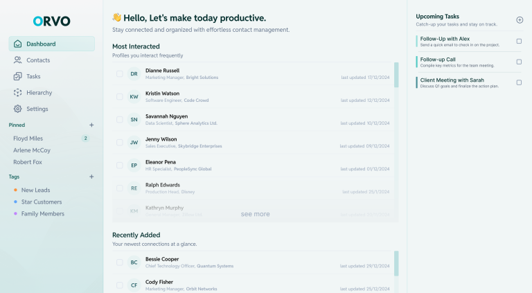 Revolutionizing Relationship Management with Orvo