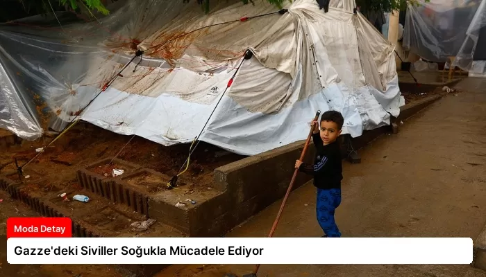 Gazze’deki Siviller Soğukla Mücadele Ediyor