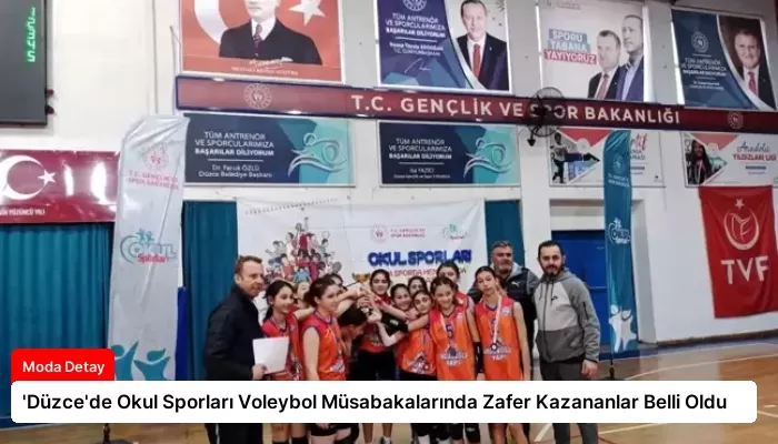 ‘Düzce’de Okul Sporları Voleybol Müsabakalarında Zafer Kazananlar Belli Oldu