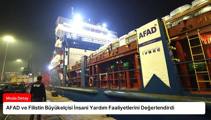 AFAD ve Filistin Büyükelçisi İnsani Yardım Faaliyetlerini Değerlendirdi