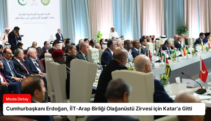 Cumhurbaşkanı Erdoğan, İİT-Arap Birliği Olağanüstü Zirvesi için Katar’a Gitti