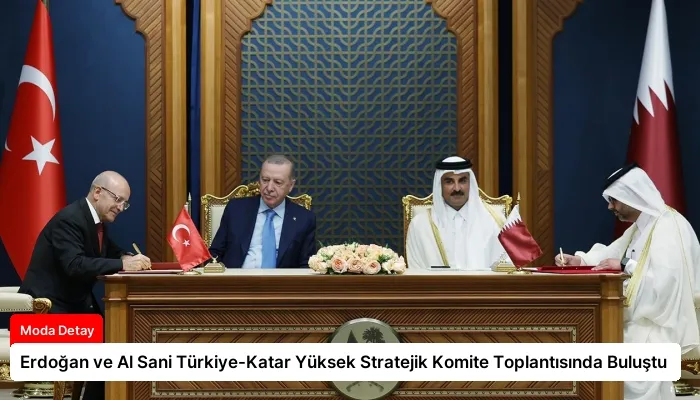 Erdoğan ve Al Sani Türkiye-Katar Yüksek Stratejik Komite Toplantısında Buluştu