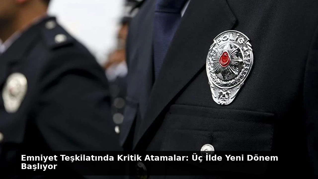 Emniyet Teşkilatında Kritik Atamalar: Üç İlde Yeni Dönem Başlıyor