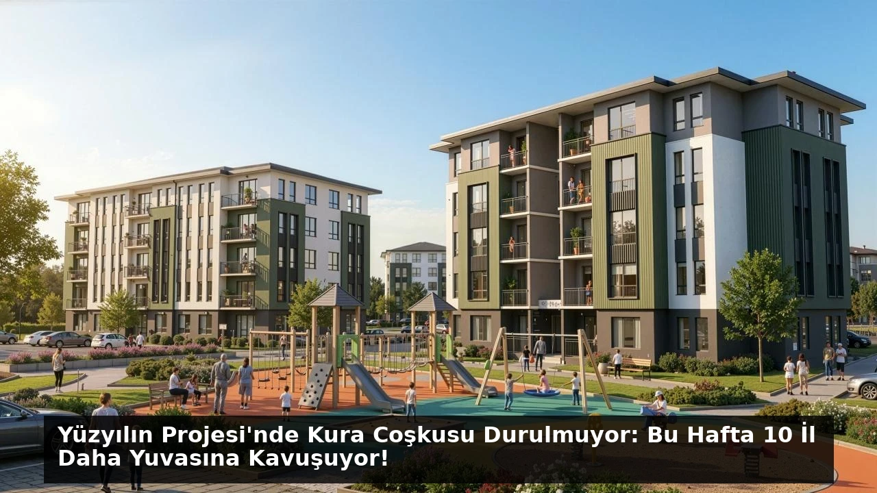 Yüzyılın Projesi’nde Kura Coşkusu Durulmuyor: Bu Hafta 10 İl Daha Yuvasına Kavuşuyor!
