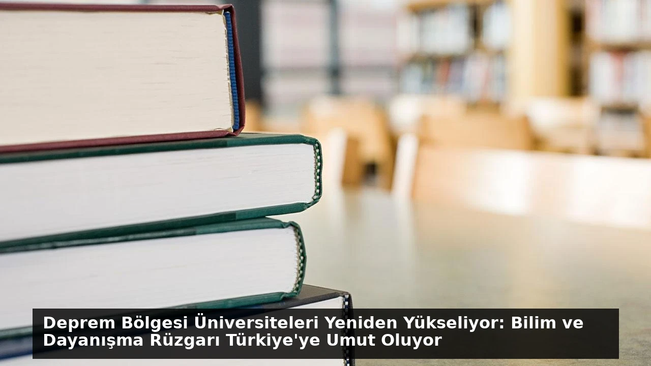 Deprem Bölgesi Üniversiteleri Yeniden Yükseliyor: Bilim ve Dayanışma Rüzgarı Türkiye’ye Umut Oluyor