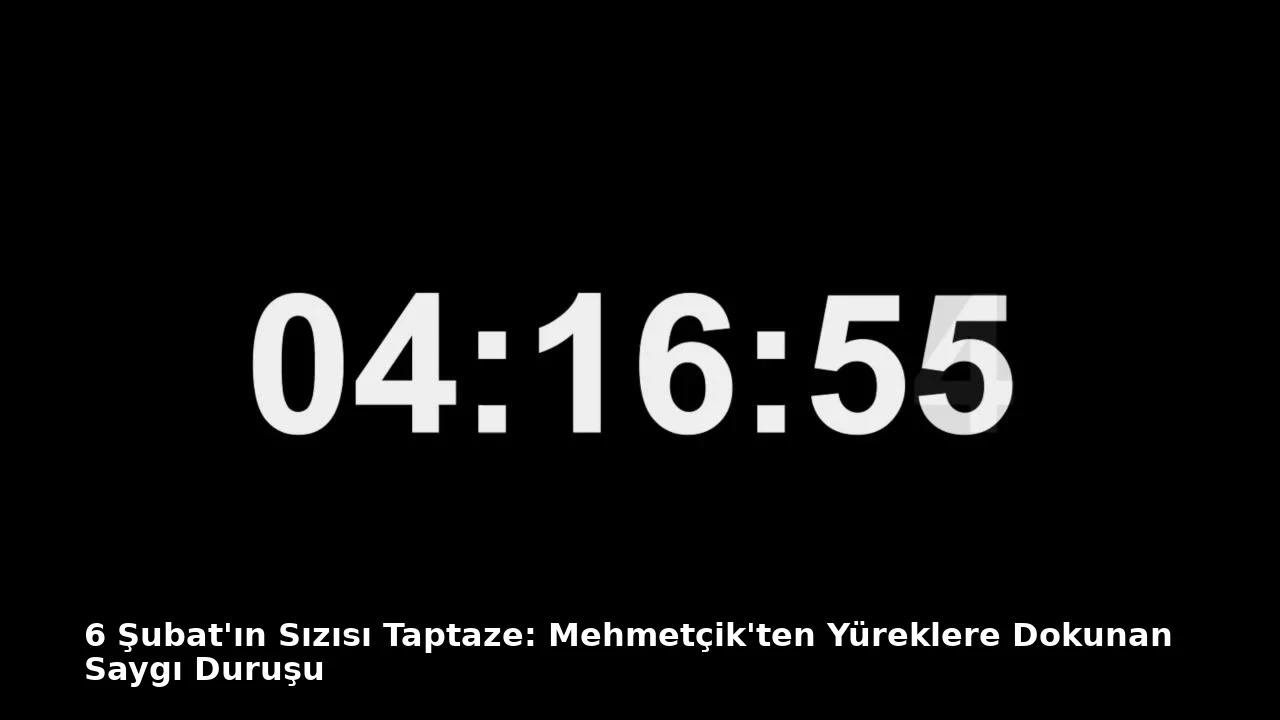 6 Şubat’ın Sızısı Taptaze: Mehmetçik’ten Yüreklere Dokunan Saygı Duruşu