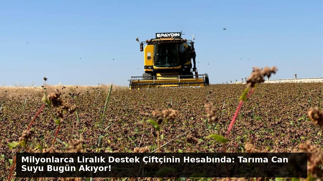 Milyonlarca Liralık Destek Çiftçinin Hesabında: Tarıma Can Suyu Bugün Akıyor!