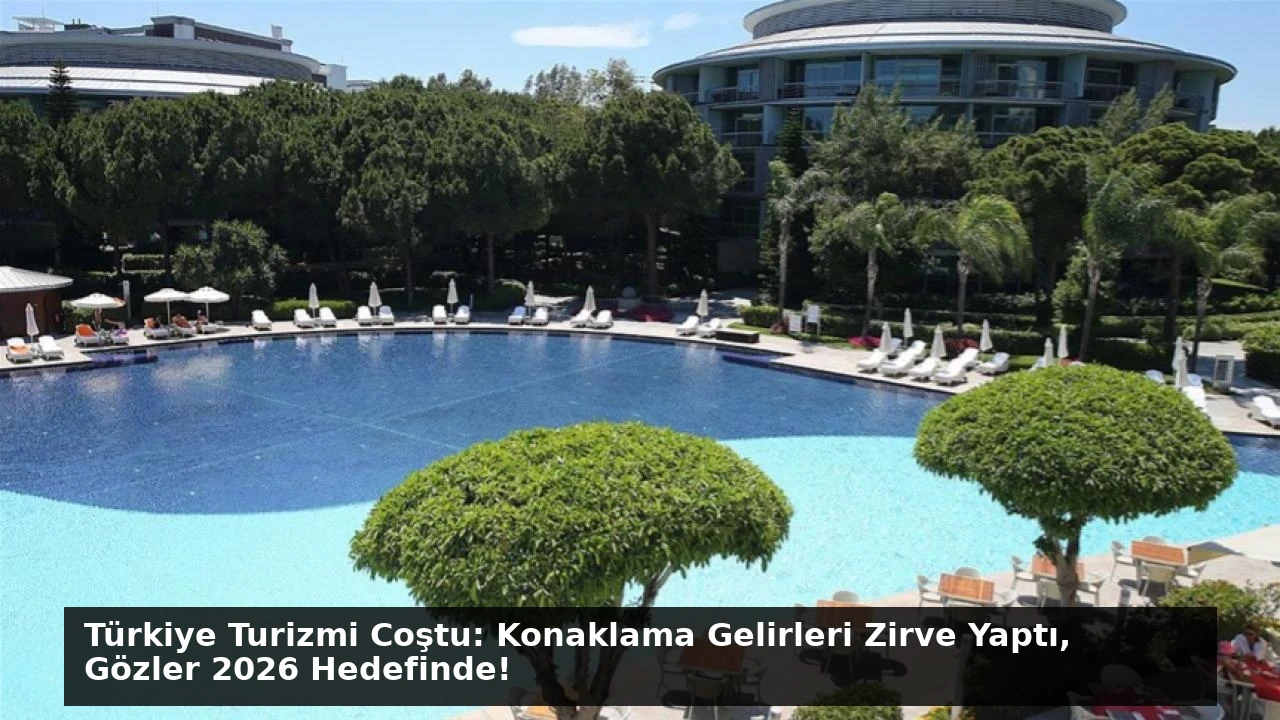 Türkiye Turizmi Coştu: Konaklama Gelirleri Zirve Yaptı, Gözler 2026 Hedefinde!