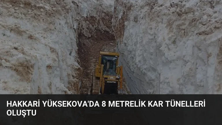 Hakkari Yüksekova’da 8 Metrelik Kar Tünelleri Oluştu