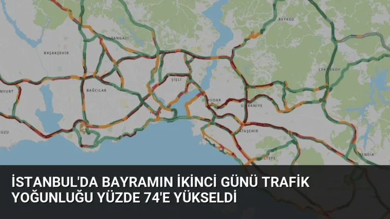 İstanbul’da Bayramın İkinci Günü Trafik Yoğunluğu Yüzde 74’e Yükseldi