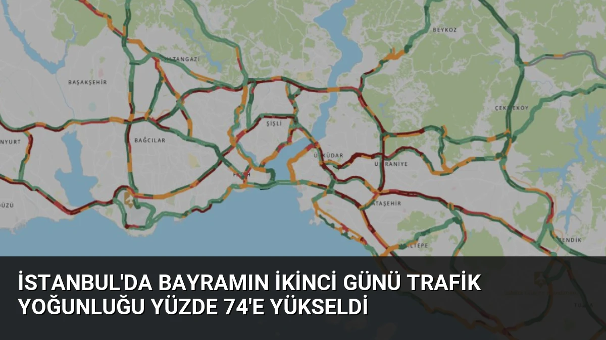 İstanbul’da Bayramın İkinci Günü Trafik Yoğunluğu Yüzde 74’e Yükseldi