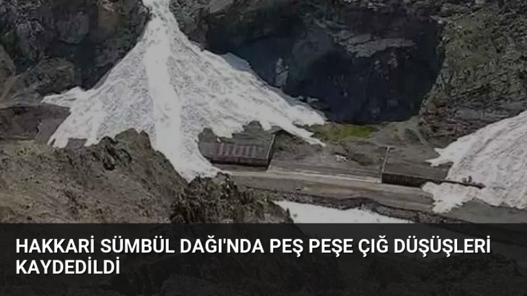 Hakkari Sümbül Dağı’nda Peş Peşe Çığ Düşüşleri Kaydedildi