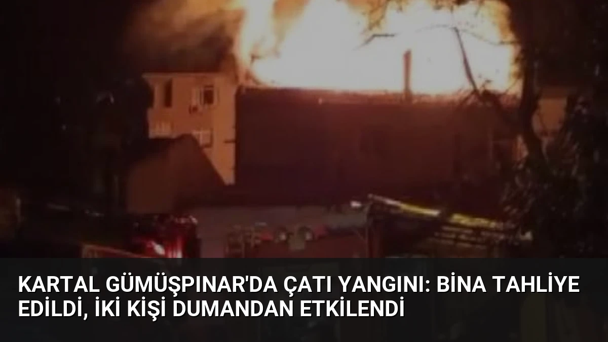 Kartal Gümüşpınar’da Çatı Yangını: Bina Tahliye Edildi, İki Kişi Dumandan Etkilendi