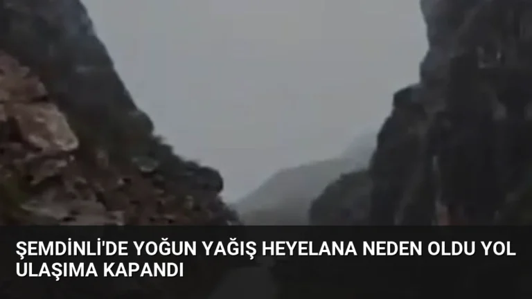 Şemdinli’de Yoğun Yağış Heyelana Neden Oldu Yol Ulaşıma Kapandı