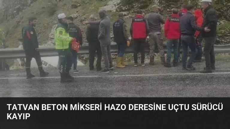 Tatvan Beton Mikseri Hazo Deresine Uçtu Sürücü Kayıp
