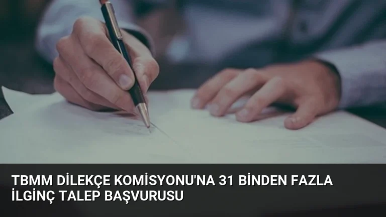 TBMM Dilekçe Komisyonu’na 31 Binden Fazla İlginç Talep Başvurusu