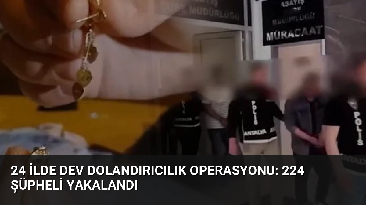 24 İlde Dev Dolandırıcılık Operasyonu: 224 Şüpheli Yakalandı