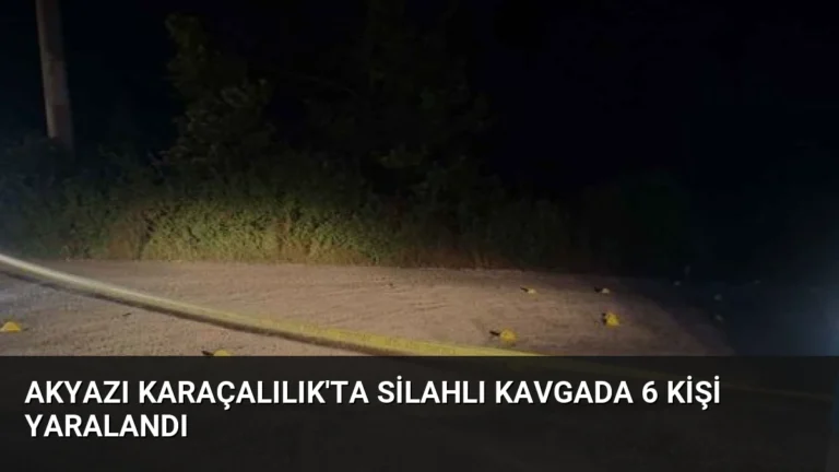 Akyazı Karaçalılık’ta Silahlı Kavgada 6 Kişi Yaralandı