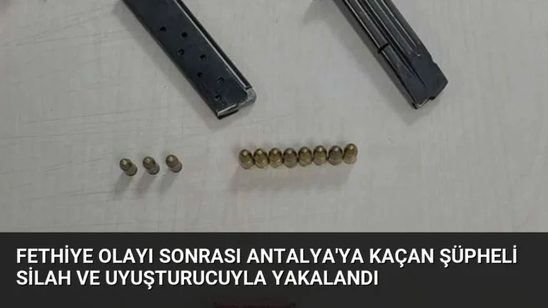 Fethiye Olayı Sonrası Antalya’ya Kaçan Şüpheli Silah ve Uyuşturucuyla Yakalandı