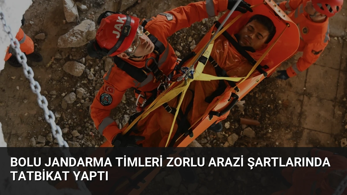 Bolu Jandarma Timleri Zorlu Arazi Şartlarında Tatbikat Yaptı