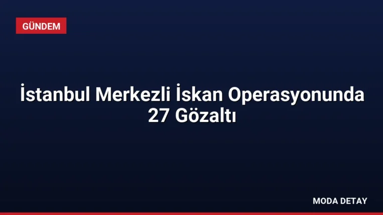 İstanbul Merkezli İskan Operasyonunda 27 Gözaltı