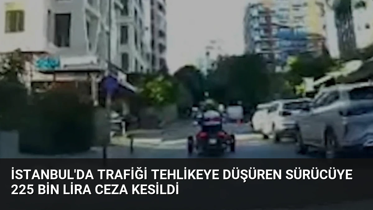 İstanbul’da Trafiği Tehlikeye Düşüren Sürücüye 225 Bin Lira Ceza Kesildi