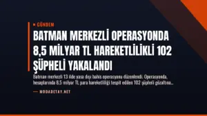 Batman Merkezli Operasyonda 8,5 Milyar TL Hareketlilikli 102 Şüpheli Yakalandı