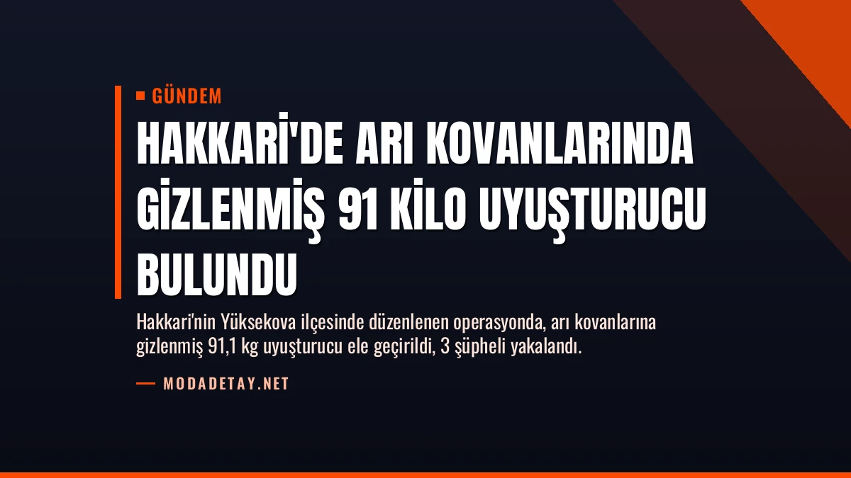 Hakkari’de Arı Kovanlarında Gizlenmiş 91 Kilo Uyuşturucu Bulundu