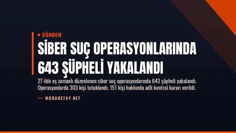 Siber Suç Operasyonlarında 643 Şüpheli Yakalandı