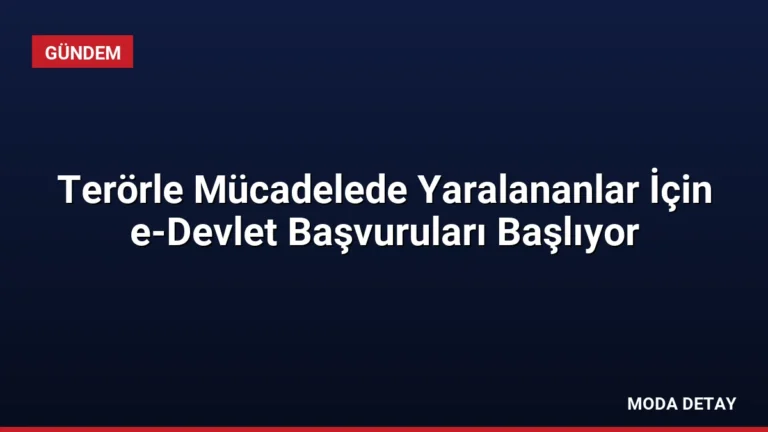 Terörle Mücadelede Yaralananlar İçin e-Devlet Başvuruları Başlıyor